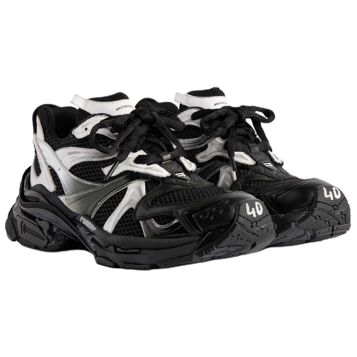 Кроссовки Runner 2.0 Gradient Lines Low top Chunky мужские Balenciaga, черный — фото 4