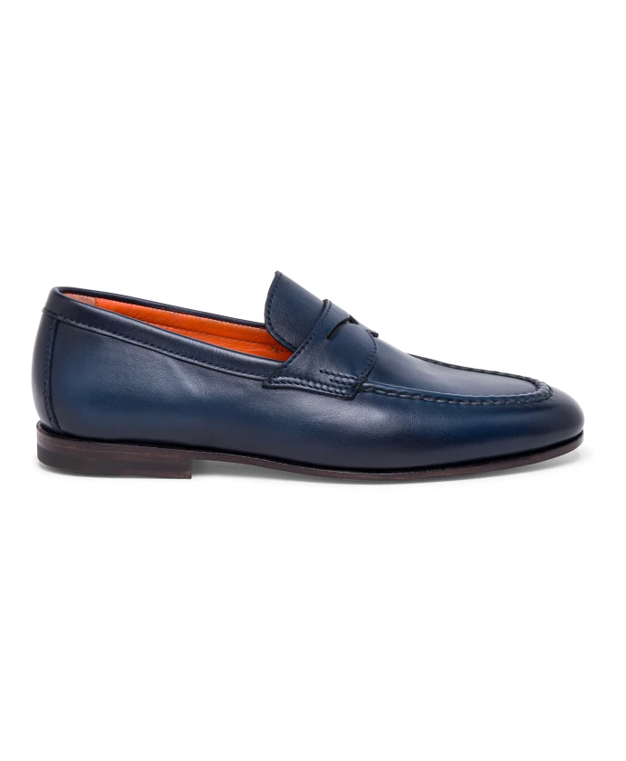 

Мужские кожаные лоферы Santoni, синий