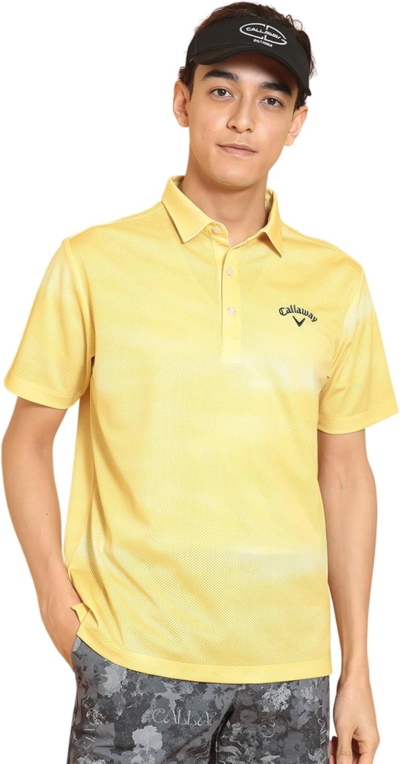 

Мужская поло-рубашка Callaway C25134117 с коротким рукавом (влагоотводящая, быстросохнущая, текстурированная сетка) / для гольфа, желтый