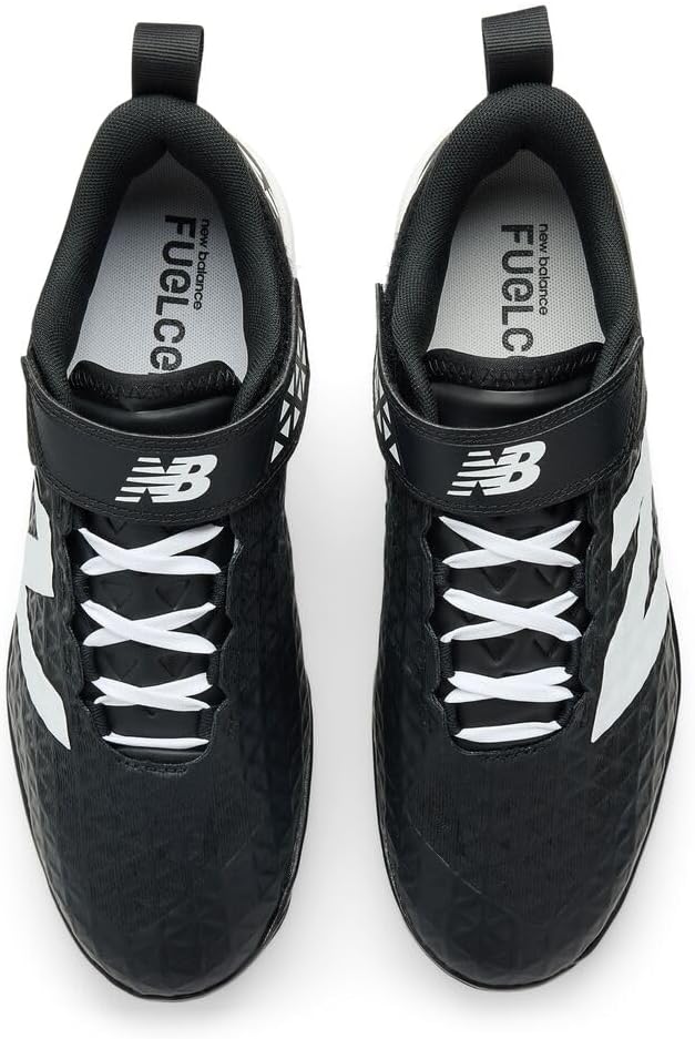 Бейсбольные кроссовки New Balance Men's FuelCell 4040 V8 с формованной подошвой, белый/черный — фото 4