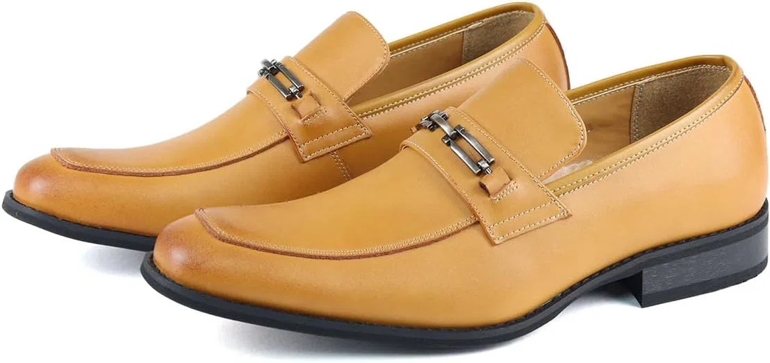 Лоферы мужские кожаные бизнес ZINC Brown (Light Brown)