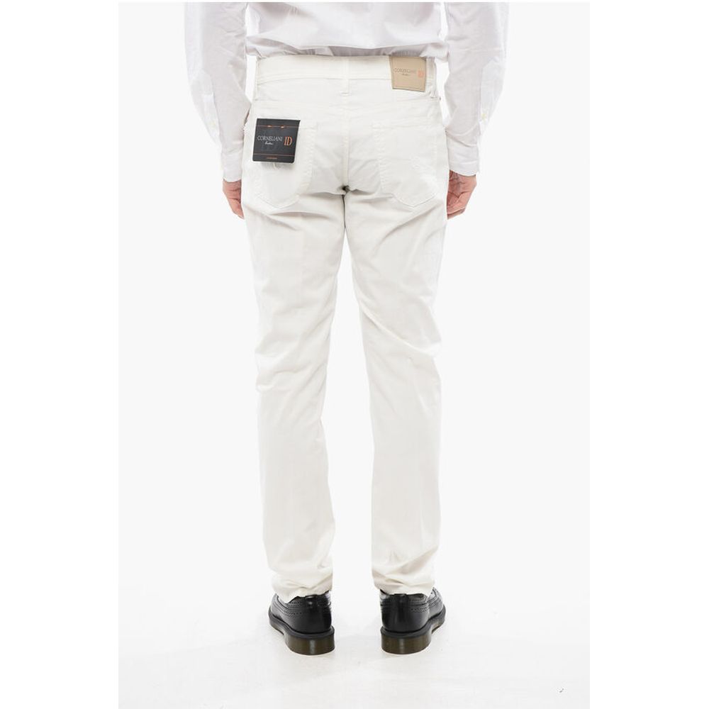 

ID LUXURY DENIM Тон-в-тон вышитые джинсы Corneliani, White