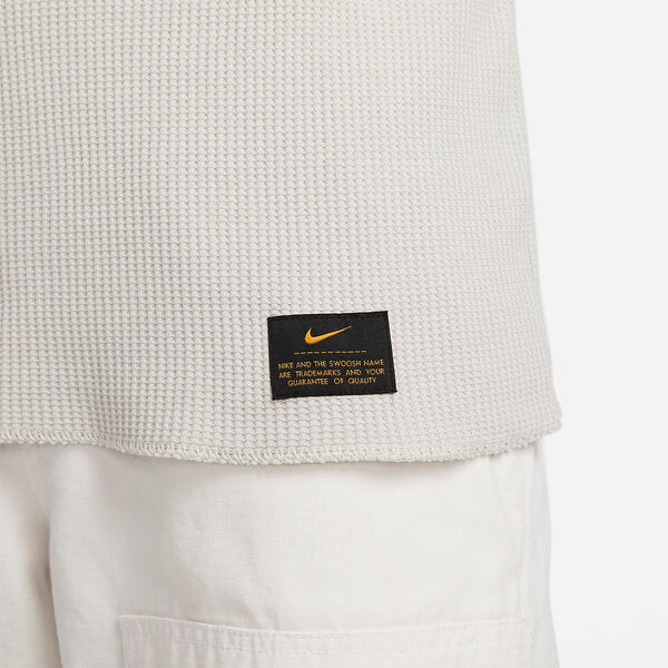 Футболка Nike Long Sleeve Top Life Heavyweight 'Grey', серый — фото 3
