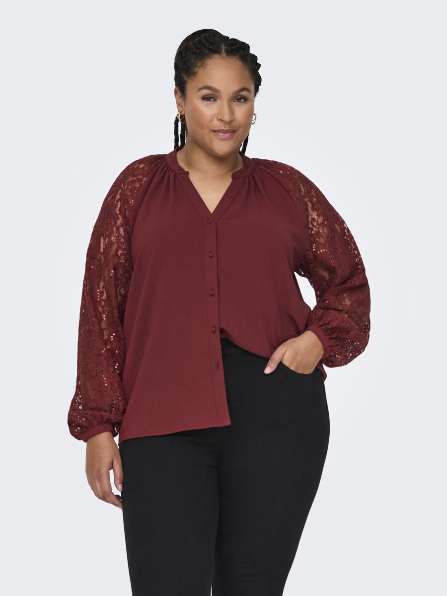

Кружевная блузка ONLY Carmakoma Blouse HILLA, цвет crimson