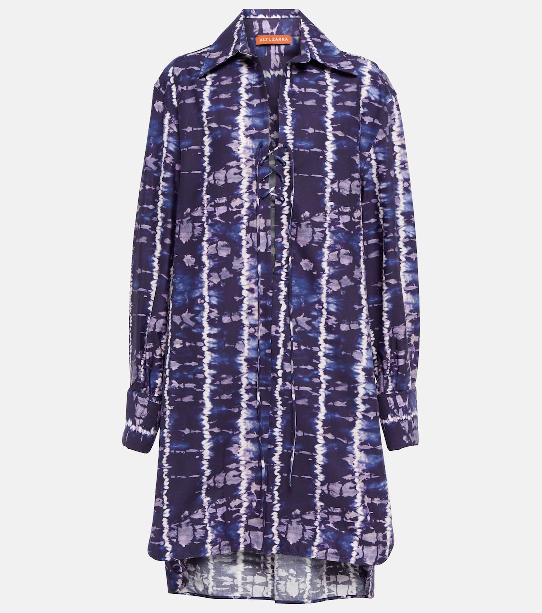 

Платье-рубашка Nia с принтом из хлопковой смеси Altuzarra, Berry Blue