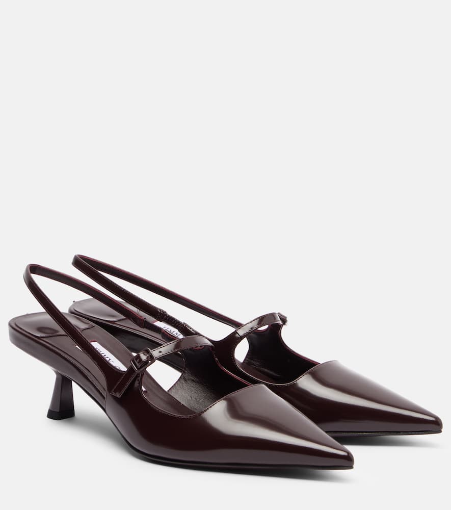 Кожаные лодочки didi 45 на ремешке Jimmy Choo, Deep Merlot