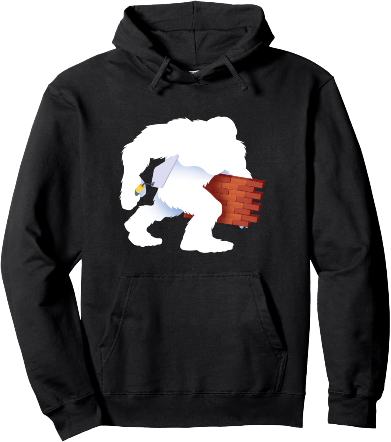 

Толстовка с изображением Бигфута, кирпичника и Сасквоча Ingenious Funny Bricklayer Gift, черный