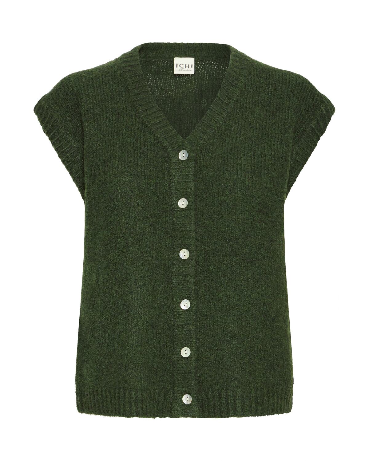 

ICHI Вязаный жилет 'IHBelablue' в зеленом цвете