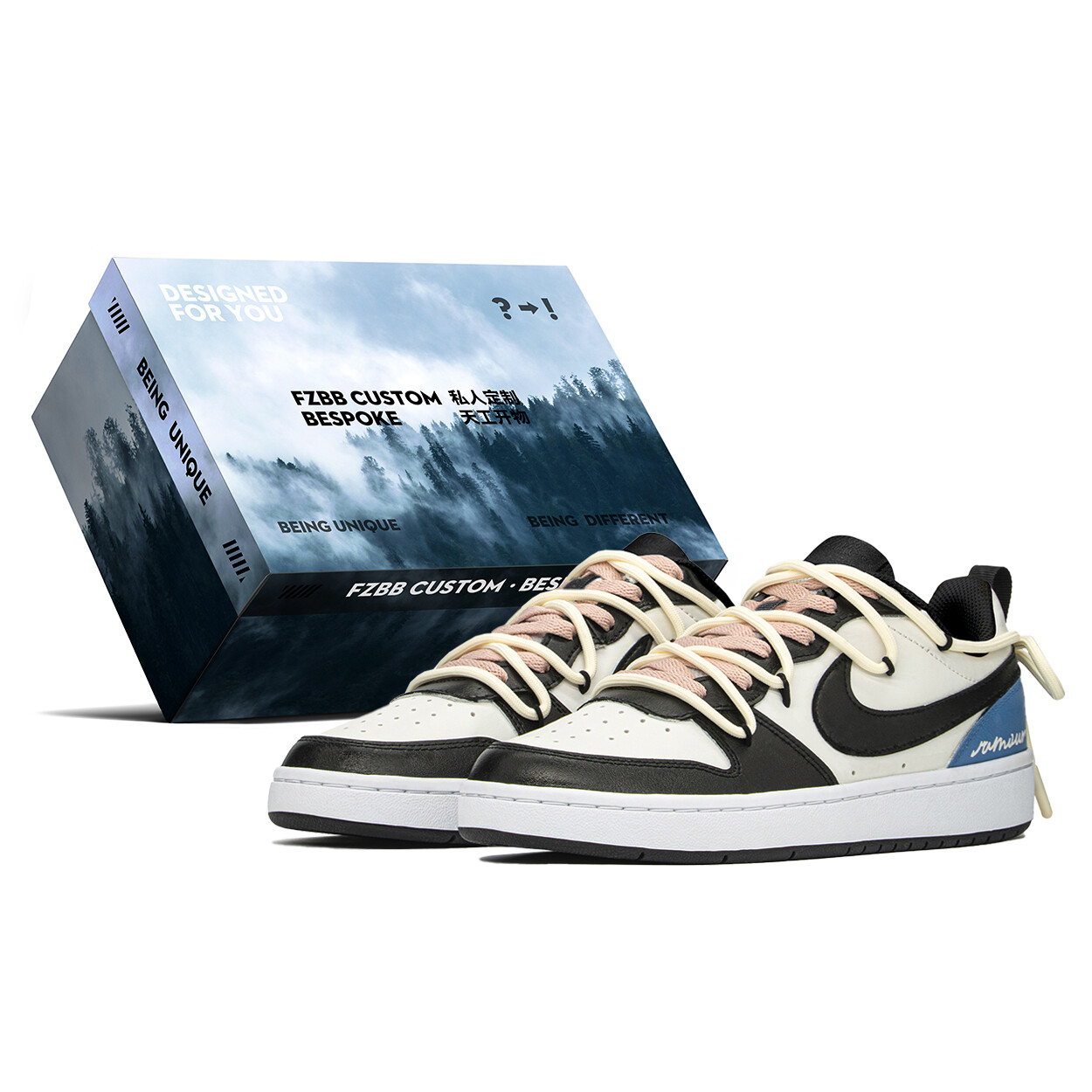 

Кроссовки Nike Court Borough Skateboard Shoes Women's Low-Top Black Blue, Черный, Кроссовки Nike Court Borough Skateboard Shoes Women's Low-Top Black Blue