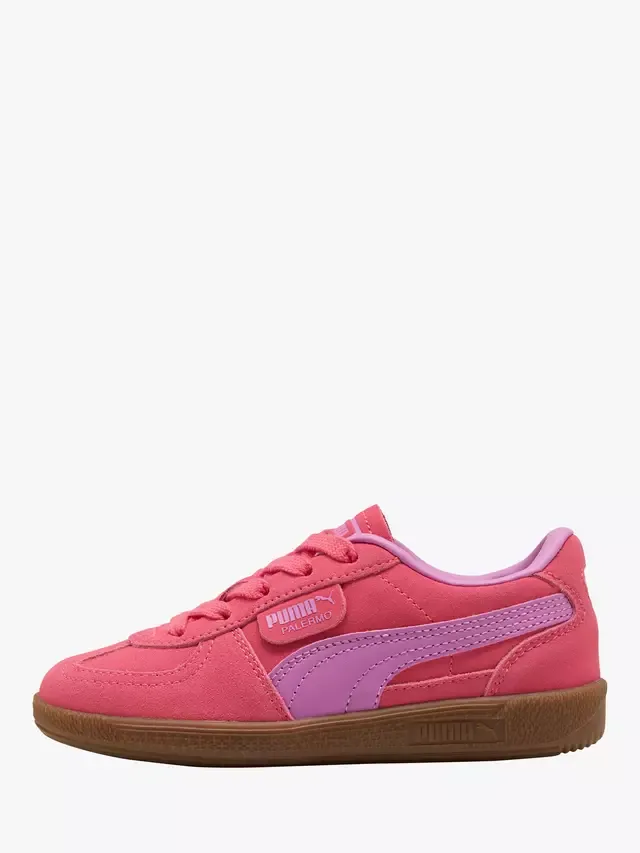 Детские кроссовки Palermo из смешанной кожи, розово-сиреневый цвет PUMA — фото 4