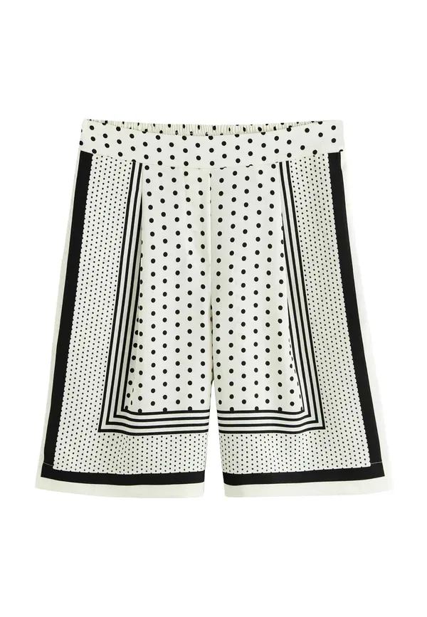Шорты Regular fit, Next, bermuda shorts, белый с черным горошком и каймой