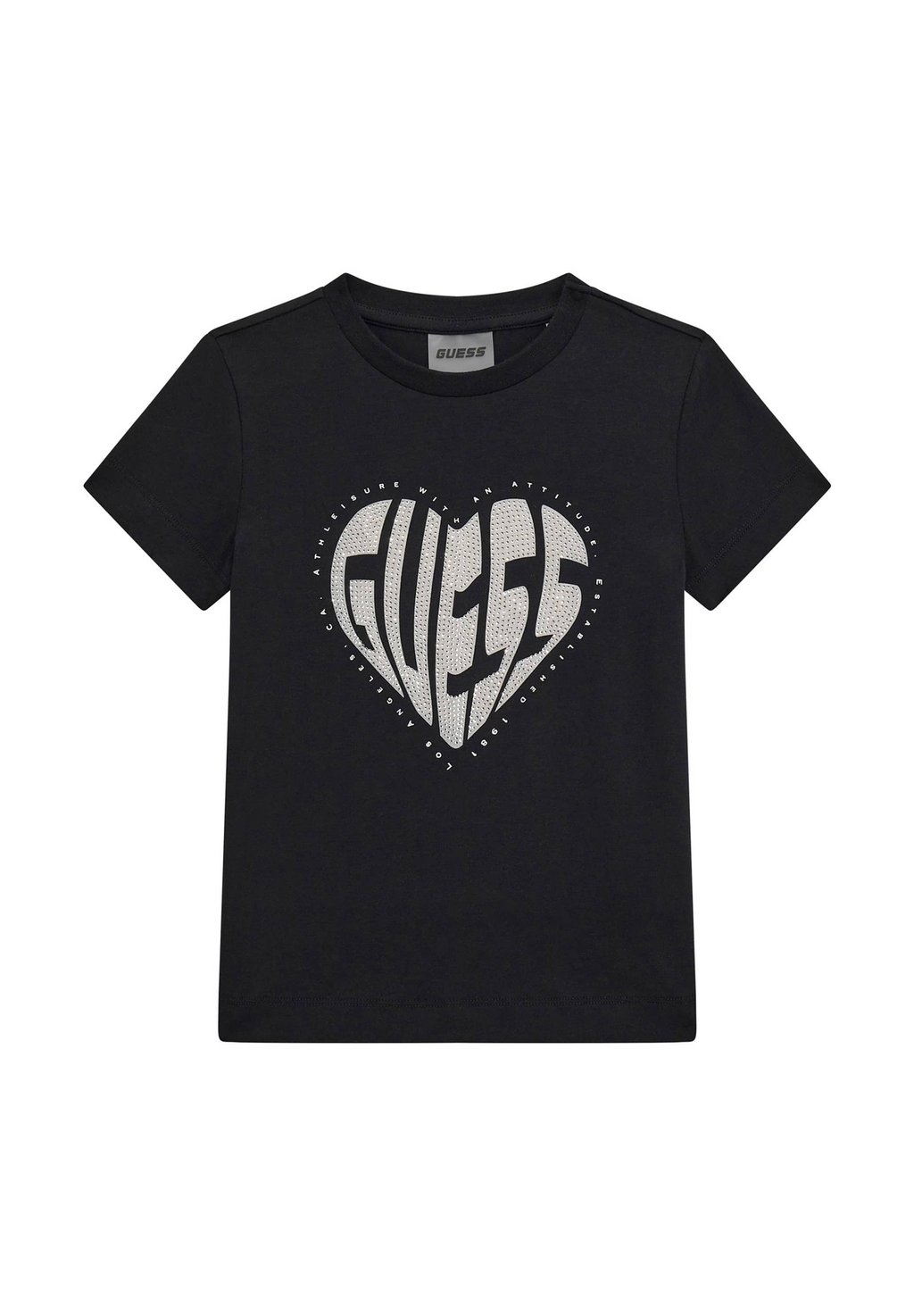

Футболка с принтом LOGO STRASS Guess, черный