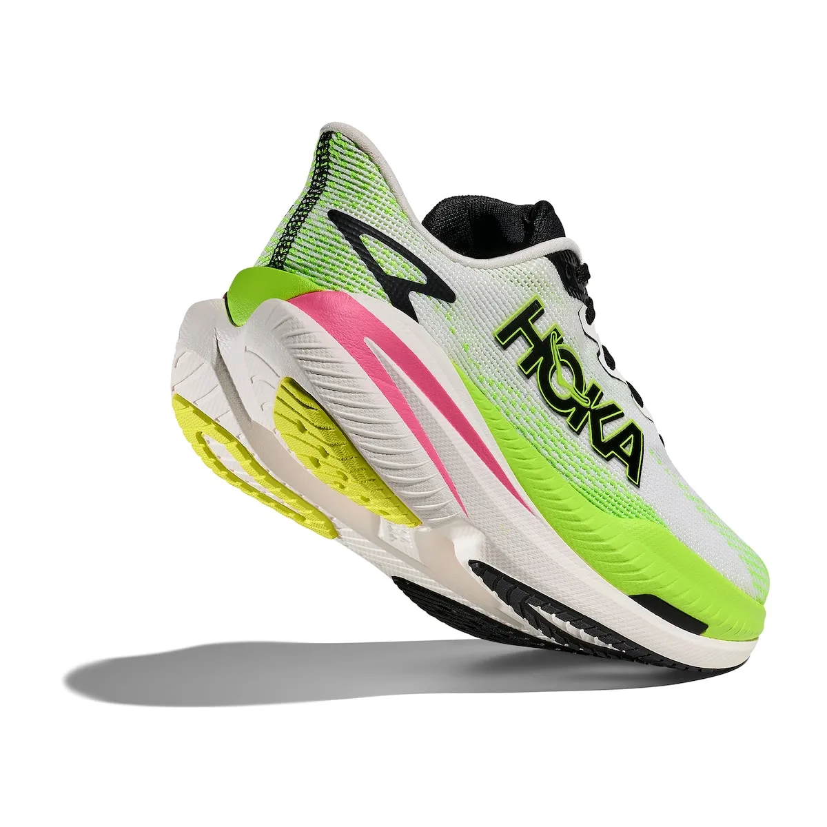 Женские беговые кроссовки MACH X 3 Hoka, белый/зеленый — фото 4