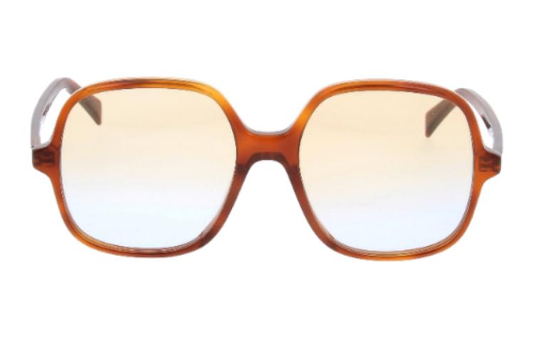 CELINE Квадратные солнцезащитные очки женские коричневые, Brown — фото 3