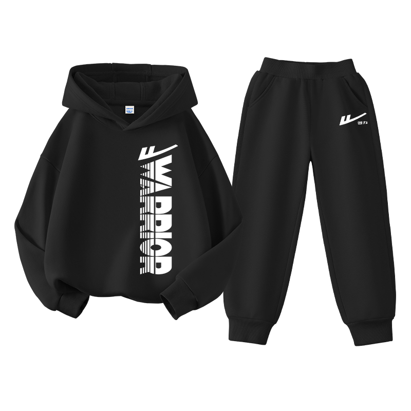 

Детская толстовка WARRIOR, синяя/техно-фактура, левая сторона черная/белая Huili Small K