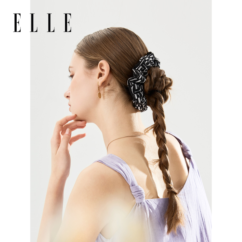 Резинка для волос из полиэстера для женщин ELLE, powder синий — фото 4