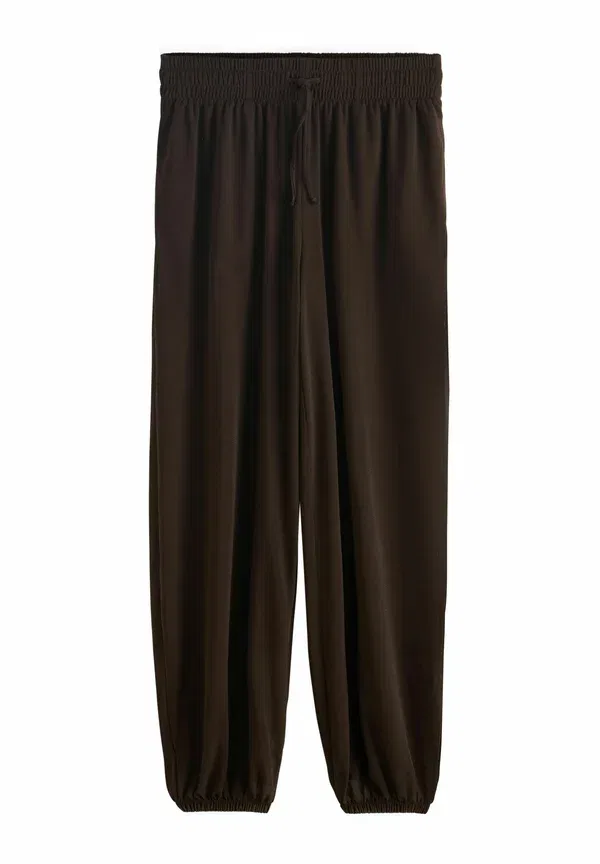 Брюки Regular fit Next, модель sheer balloon leg tie waist trousers, цвет шоколадно-коричневый