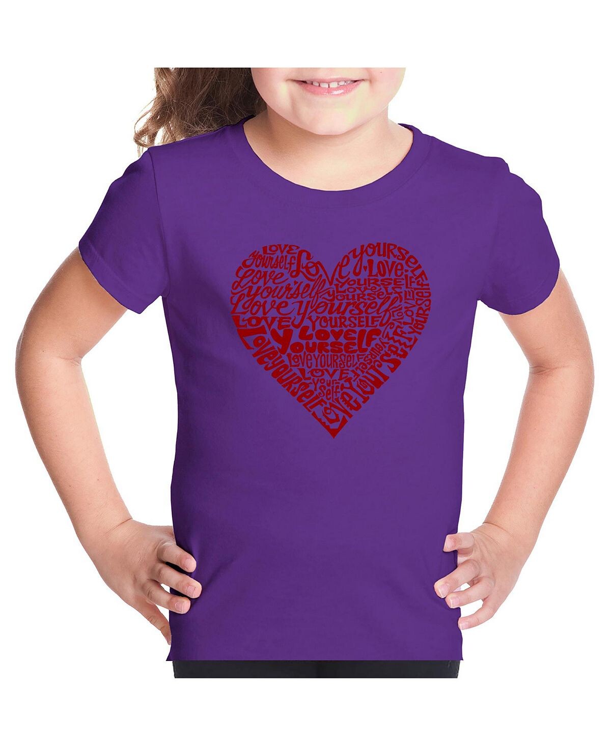 

Child Love Yourself - футболка для девочек с надписью Word Art LA Pop Art
