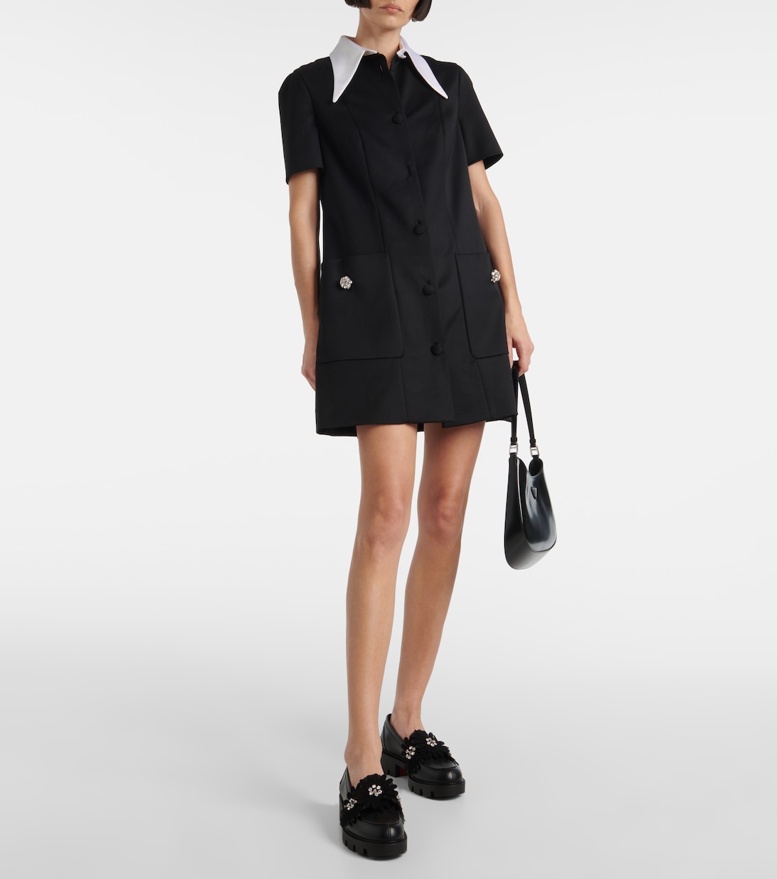 Лоферы Flora Moc из кожи с декоративными элементами Christian Louboutin, Black/ Lin Black — фото 2