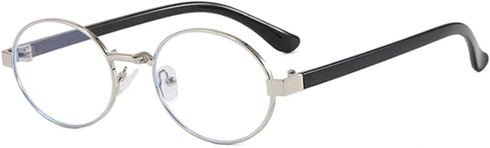 

Солнцезащитные очки UV400 с защитой от УФ-излучения — маленькая металлическая оправа, овальный градиент, панк-стиль, для женщин и мужчин, для бега и занятий спортом на открытом воздухе UYPTK, Silver Black Clear