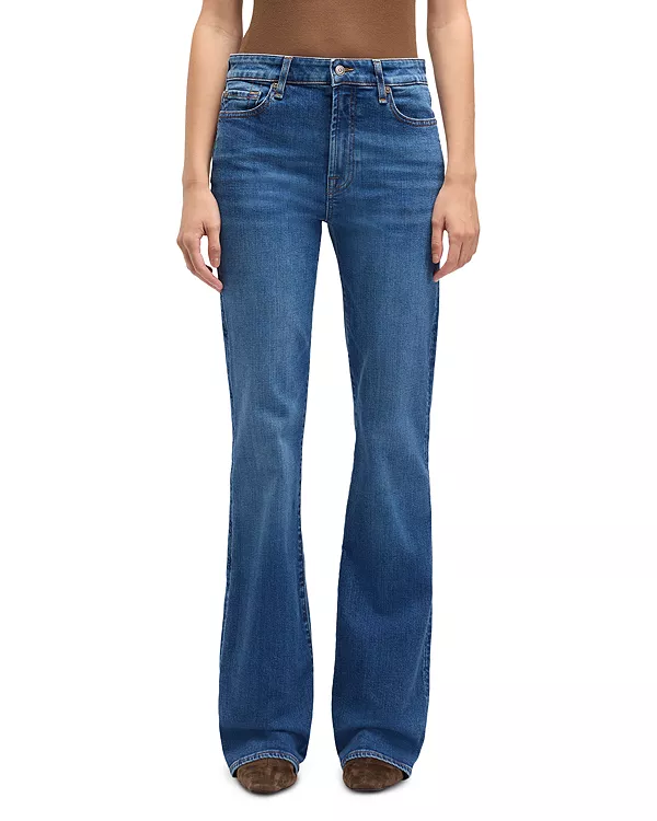 

Джинсы-Клеш с широкими штанинами в цвете «лунная вода» 7 For All Mankind, синий