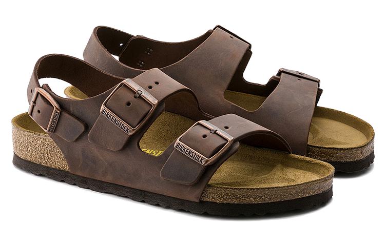 Миланские сандалии на шлейках с двойной перемычкой Birkenstock, Коричневый — фото 3