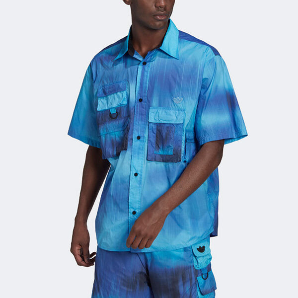 Рубашка adidas Gradient Pocket Sports Short Sleeve Shirt Blue, мультиколор — фото 2