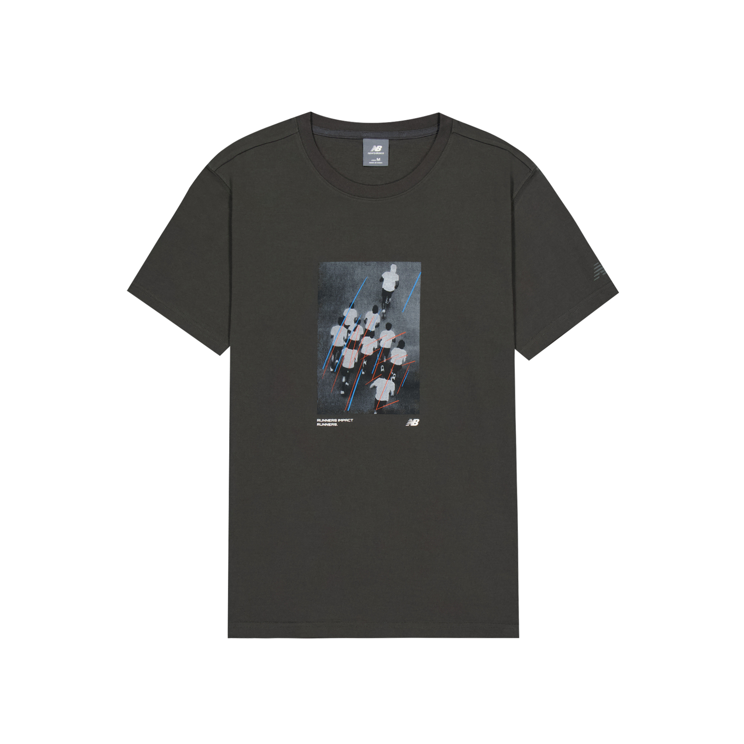 

Футболка мужская премиум серая New Balance, темно-серый