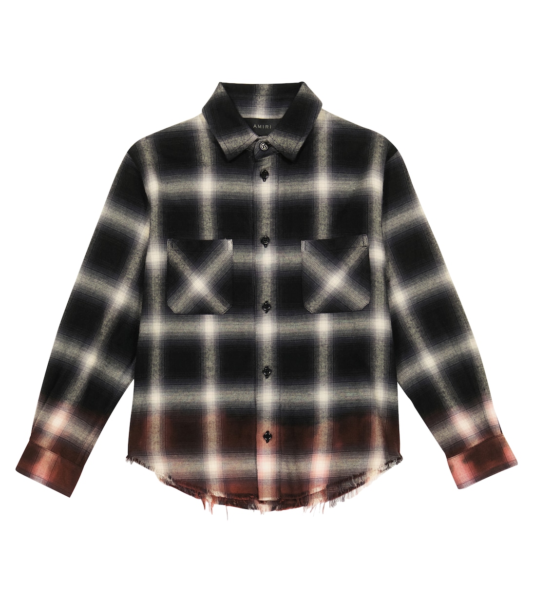 

Рубашка из хлопка в клетку Degradé Amiri Kids, Black-Japanese Plaid