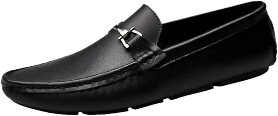 Лоферы мужские кожаные, повседневные, Black DHFIRUFSHLO