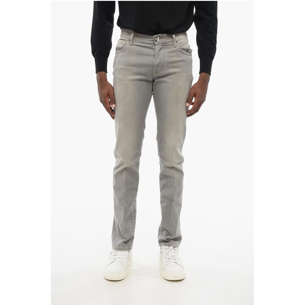 

Джинсы из эластичного хлопка ID с 5 карманами, 16 см Corneliani, Gray