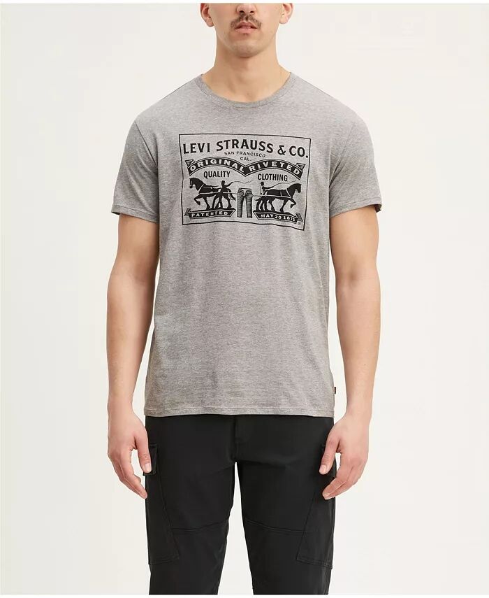 

Футболка мужская с круглым вырезом и принтом 2-Horse Regular Fit Levi's, серый