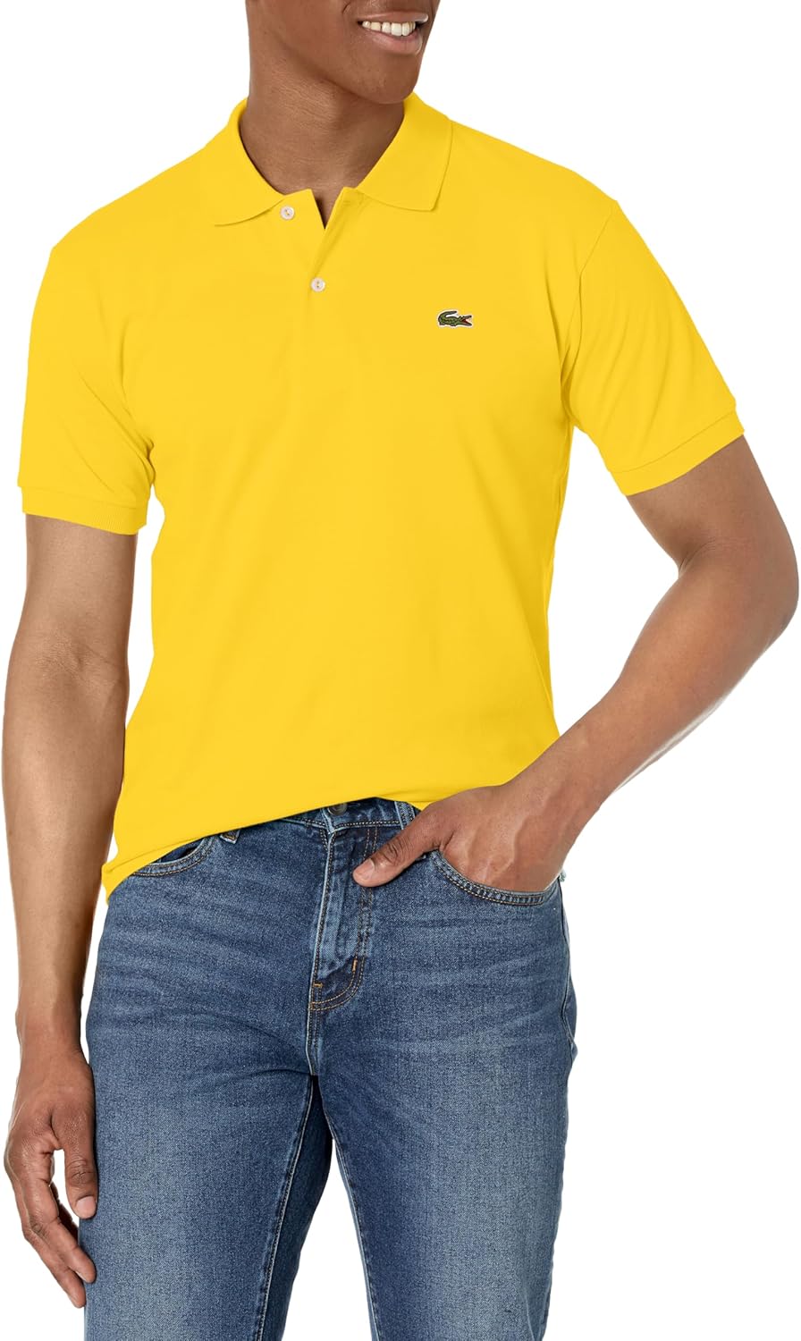 

Lacoste мужская классическая поло с коротким рукавом, Bright Yellow, Желтый, Lacoste мужская классическая поло с коротким рукавом, Bright Yellow