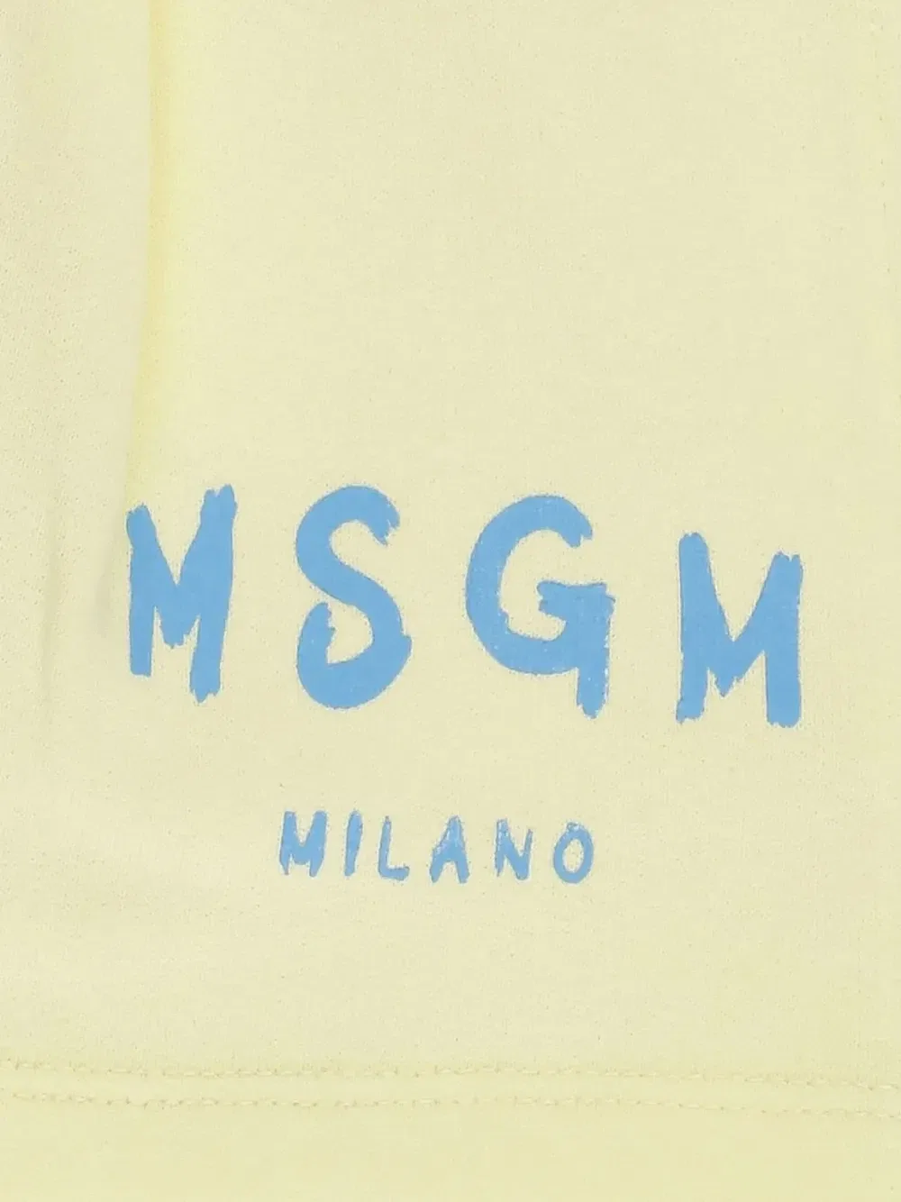 Шорты на кулиске с логотипом Msgm Kids, желтый — фото 3