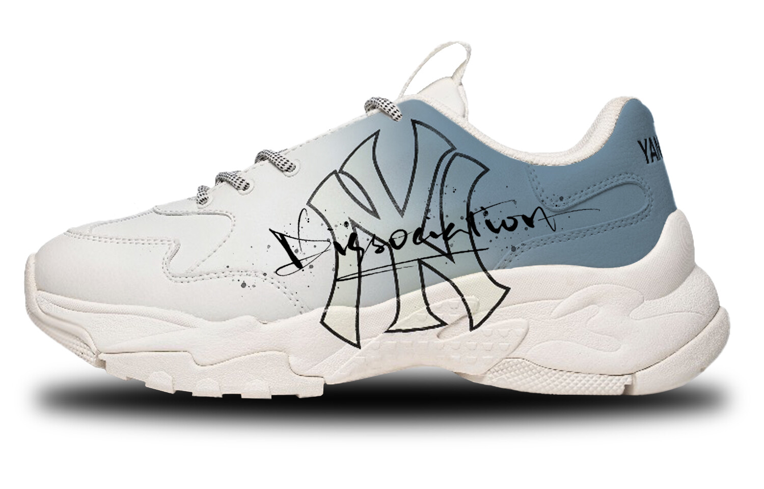 

Кроссовки MLB Big Ball Chunky Chunky Sneakers Unisex Low-top Blue/White, синий/белый