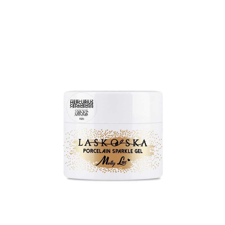 

Porcelain Sparkle Gel Laskovska dirty pink MollyLac 15 г