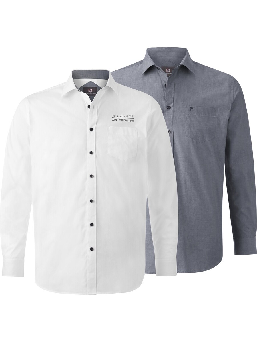 

Повседневная рубашка Jan Vanderstorm Regular fit Button Up Shirt Ulfe, синий