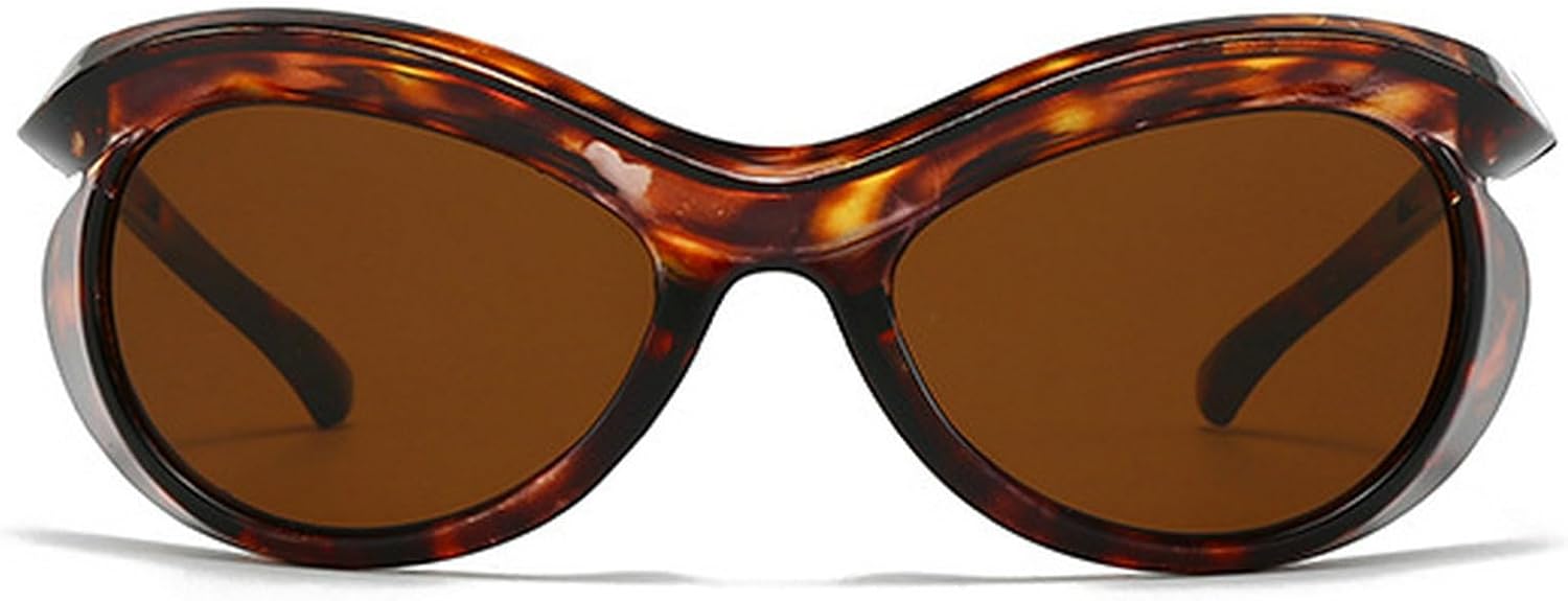 

Модные большие солнцезащитные очки «кошачий глаз» для женщин и мужчин, ретро-очки большого овального размера, винтажные женские солнцезащитные очки 2025 года mincl, Leopard