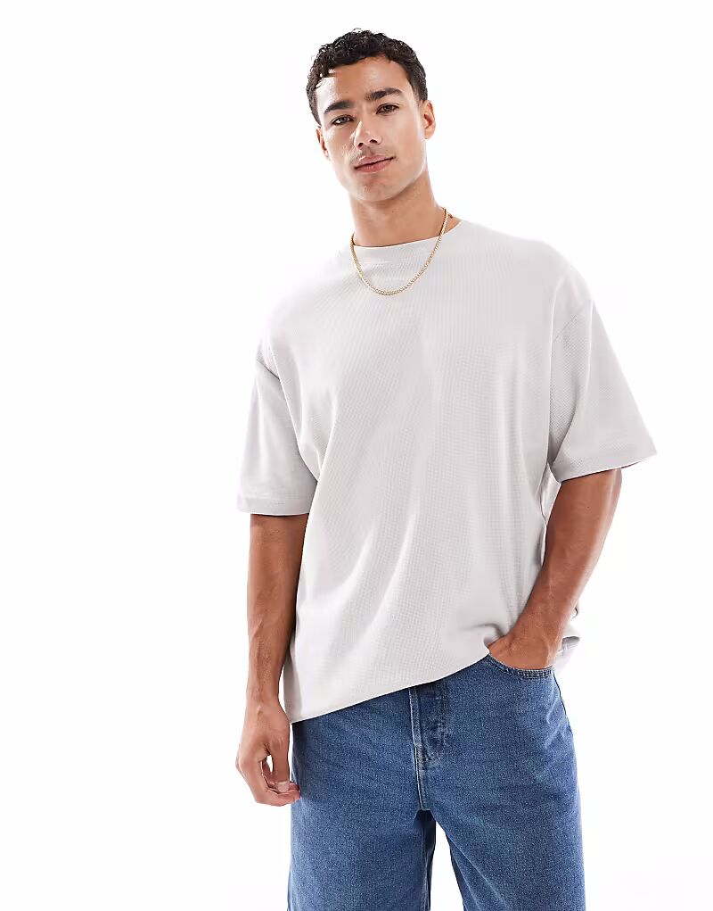 

Футболка Brave Soul oversize с высоким воротом серого цвета