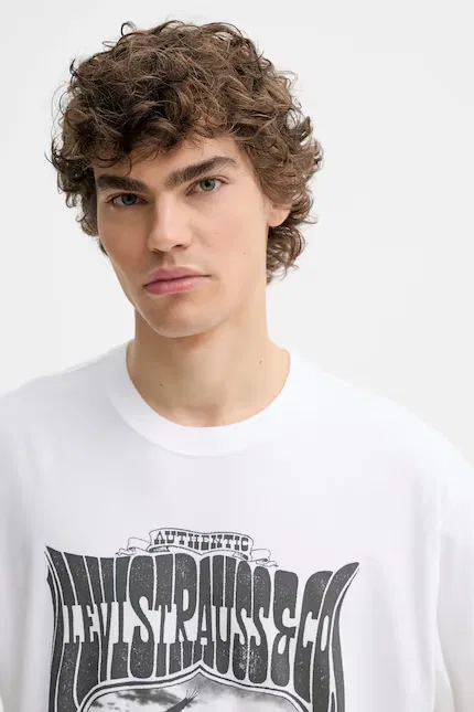 Футболка хлопковая VINTAGE FIT GRAPHIC Levi's, белый — фото 4