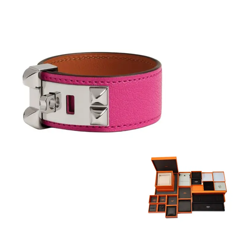 

Браслеты из козьей кожи унисекс розовые HERMES, розовый