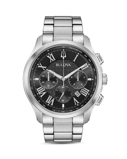 

Часы Уилтон, 46,5 мм Bulova, цвет Silver