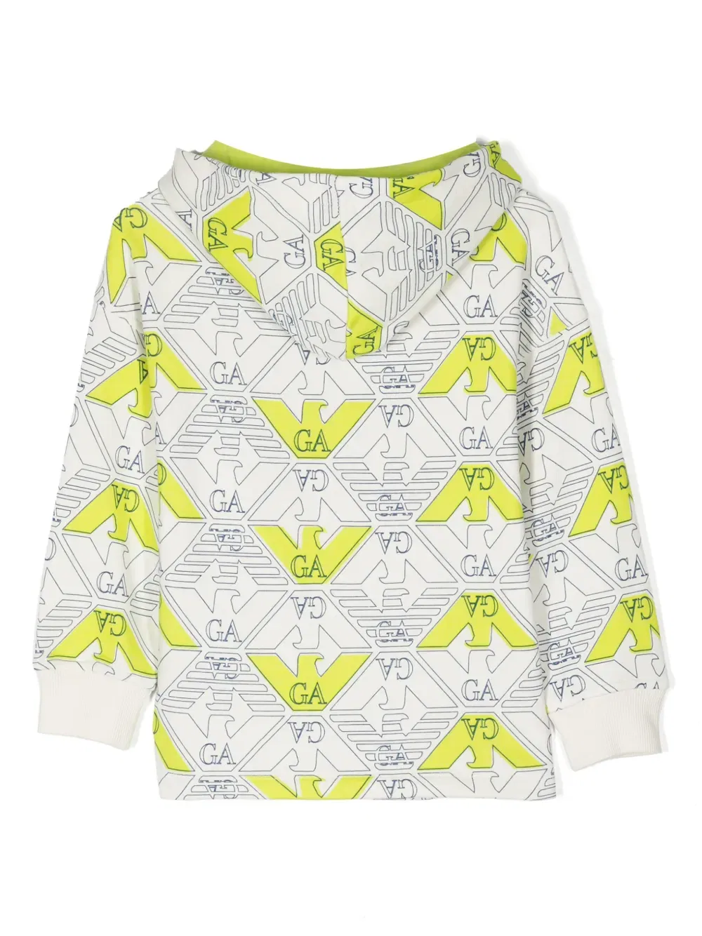 Хлопковая толстовка с принтом логотипа Emporio Armani Kids, белый — фото 2