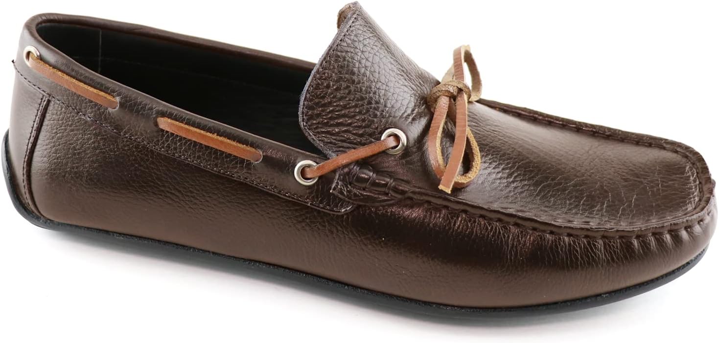 

Мужские повседневные лоферы из натуральной кожи с завязкой-бабочкой Marc Joseph New York, коричневый