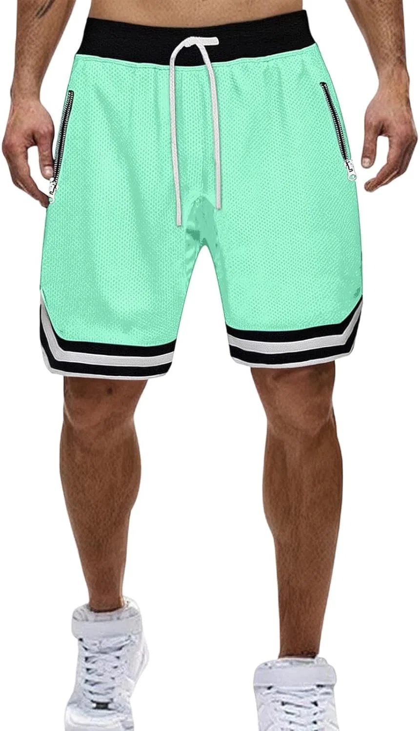 Шорты мужские с эластичным поясом и шнурком, Generic, Mint Green#02