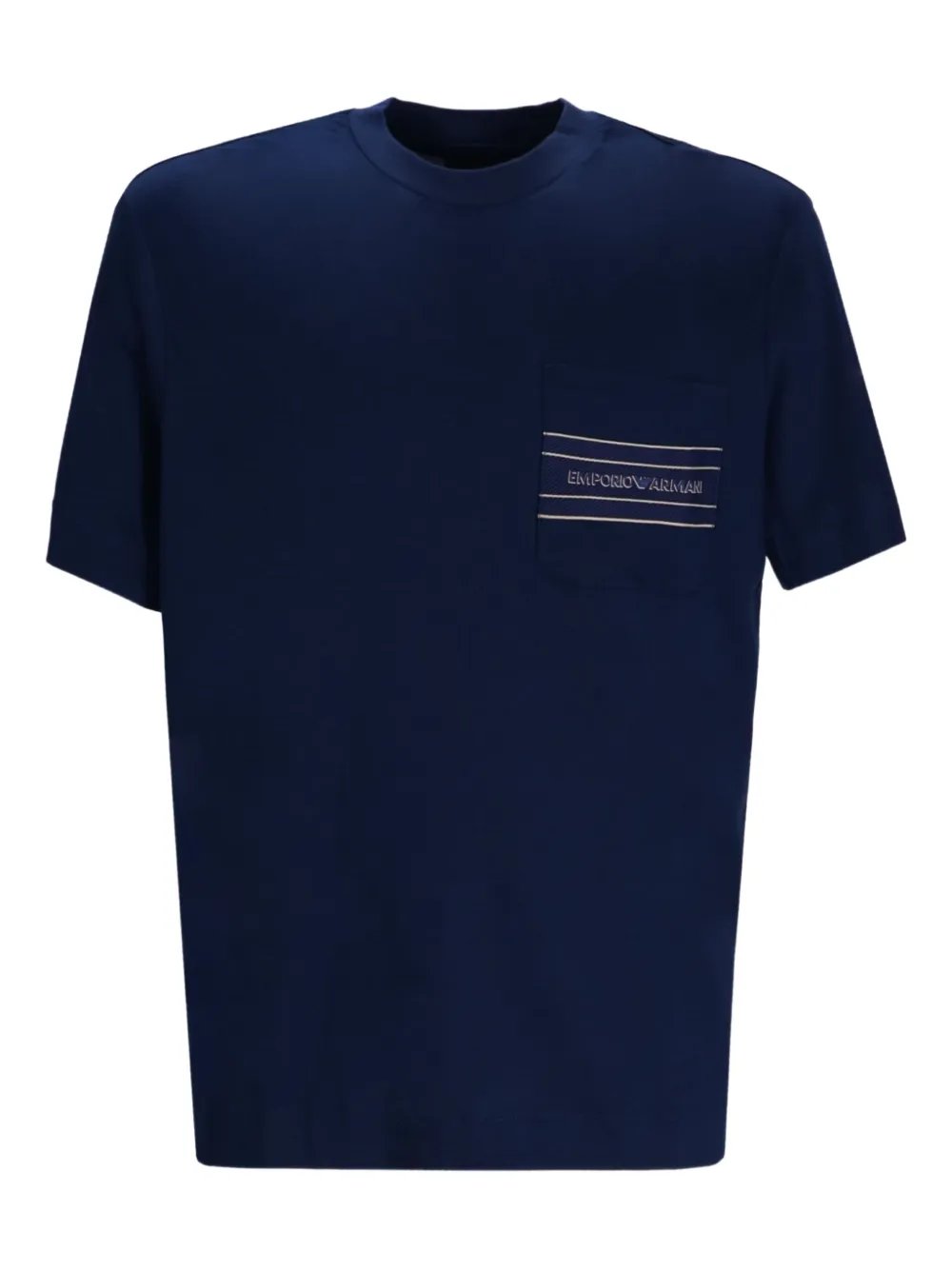 

Футболка с накладным карманом Emporio Armani, синий