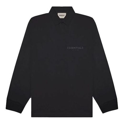 

Рубашка fw20 long sleeve polo shirt 'black' Fear Of God Essentials, черный