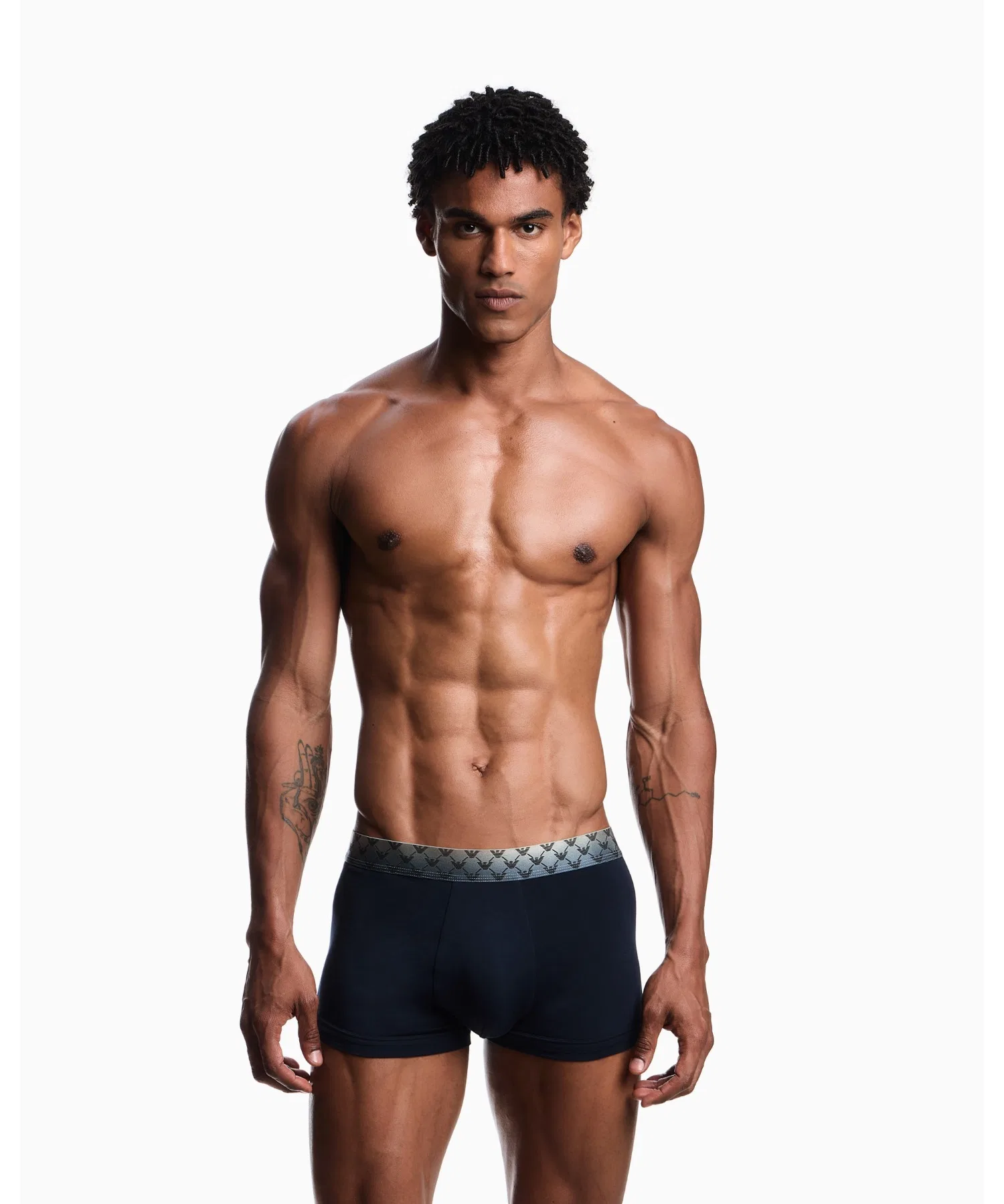 <Эксклюзивно онлайн> [Emporio Armani] Боксерские шорты ASV из органического трикотажа с блестящей лентой и логотипом — фото 2
