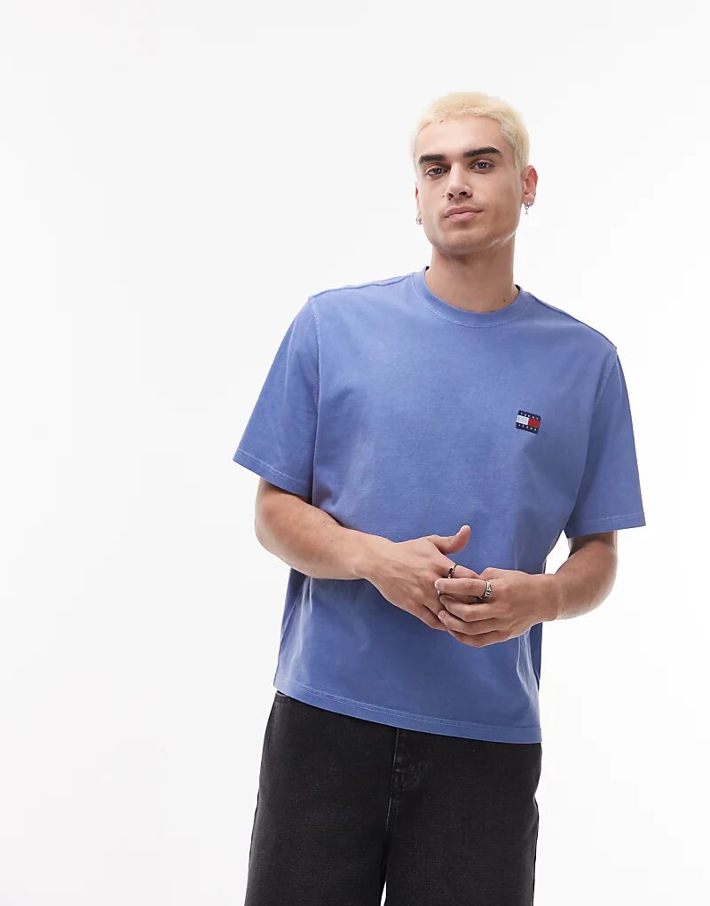 

Футболка Tommy Jeans 90-х годов свободного кроя, выбеленного синего цвета