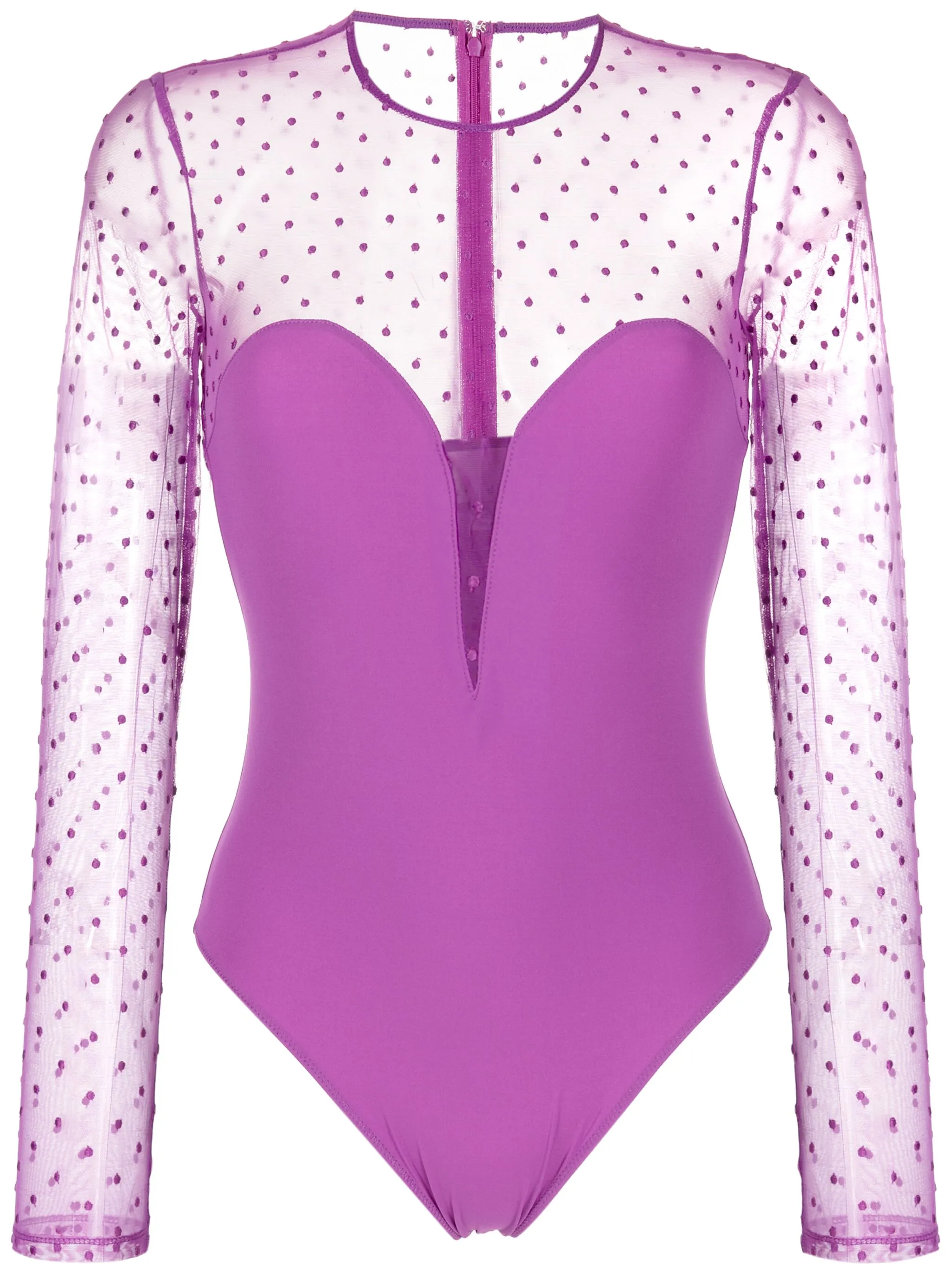 

Боди Dotty с глубоким вырезом Fleur Du Mal, фиолетовый